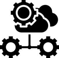 Cloud computing and data center infrastructure vector