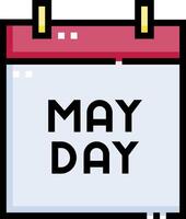 May day calendar icon vector