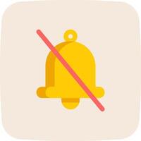 A yellow bell with a red cross on it vector