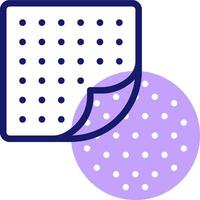 A purple square with polka dots on it vector