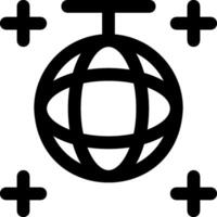 A globe with four cross symbols on it vector