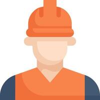 A man in an orange hard hat vector