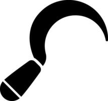 A black and white icon of a hammer vector