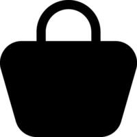 A black and white bag icon on a white background vector