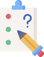 Checklist with pencil and question mark vector