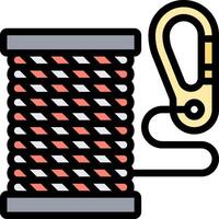 A spool of thread and a hook vector