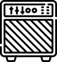 A black and white image of a speaker vector
