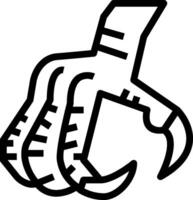 A hand with claws and a knife in it vector