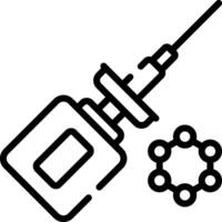 A syringe and a needle icon on a white background vector