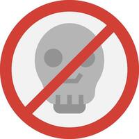A no skull sign on a white background vector