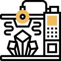 A 3d printer with a diamond on it vector