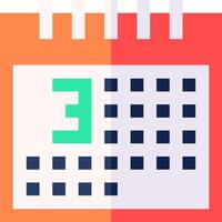 A calendar with the word e on it vector