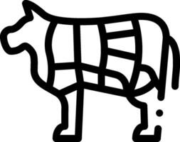 A black and white cow with a square pattern vector
