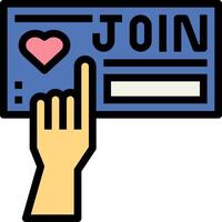 Join button illustration vector