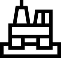A black and white icon of a ship vector