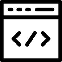 A black and white icon of a web page vector