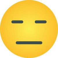 A yellow emoticion with a sad face vector