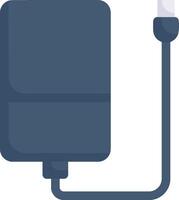 A blue power adapter with a cord attached to it vector