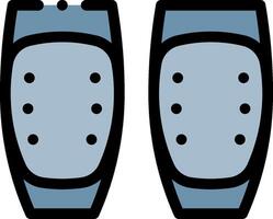Two blue knee pads with holes on the sides vector