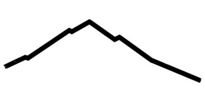 Doodle sketch style of mountain minimalist drawn illustration for concept design. vector