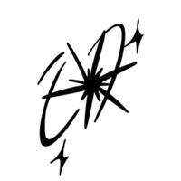 Doodle sketch style of sparkles symbols drawn illustration for concept design. vector