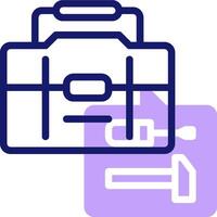 A toolbox with a hammer and a screwdriver vector