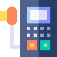 An illustration of a phone with a keypad vector