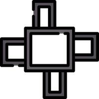A square with four squares in it vector