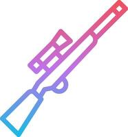 A rifle icon with a scope on it vector