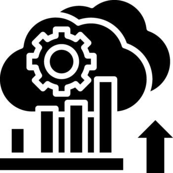 Cloud computing and data analytics vector