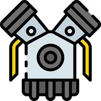 A cartoon engine with two valves on it vector