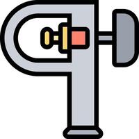 A wrench with a handle and a lever vector