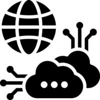 Cloud computing icon vector