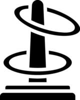 A black and white image of a spinning top vector