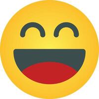 A yellow smiley face with a red tongue vector