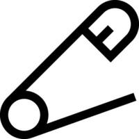 A black and white image of a pin vector