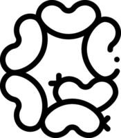 A black and white drawing of a heart vector