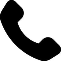 A black and white phone icon on a white background vector