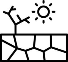 A black and white image of a tree and sun vector