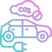 An electric car with a cloud and a plug on it vector