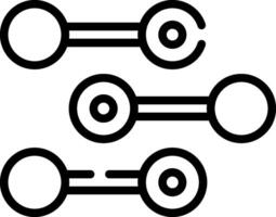 A black and white image of three circles vector