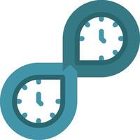 Two clock faces with a circle in the middle vector