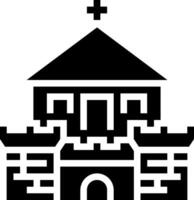 A castle with a cross on top and a cross on the door vector