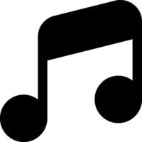 Music note icon with a black background vector