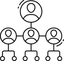 A group of people are connected to each other vector