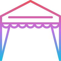 A colorful tent icon on a white background vector