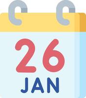 26 january calendar vector