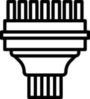 A black and white icon of a light bulb vector