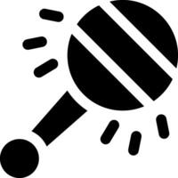 A black and white icon of a ball and a light bulb vector