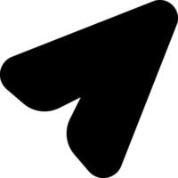 A black arrow pointing down on a white background vector